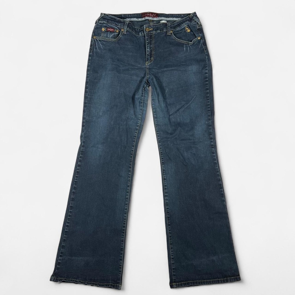 Baby Phat Bootcut Jeans Embellished Denim Y2K 2000s Size 18